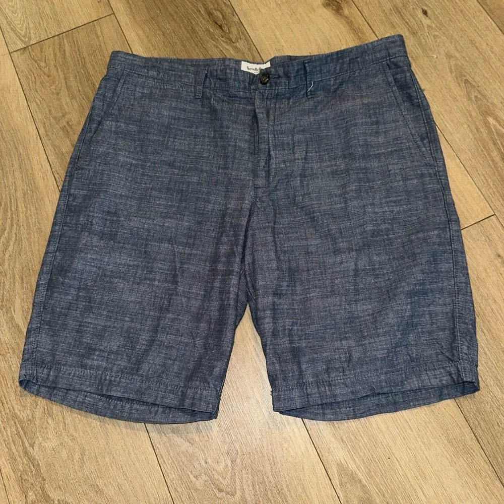 Goodfellow & Co Chino Linden Short Men's Size 40 Blue Slash Pocket‎ 10.5 Inseam